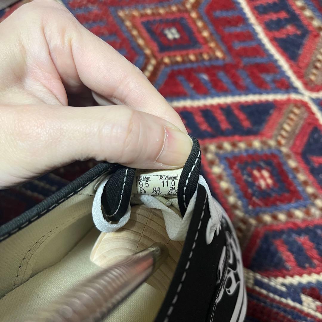 靴 VANS AUTHENTIC CHECKER FLAME BLACK