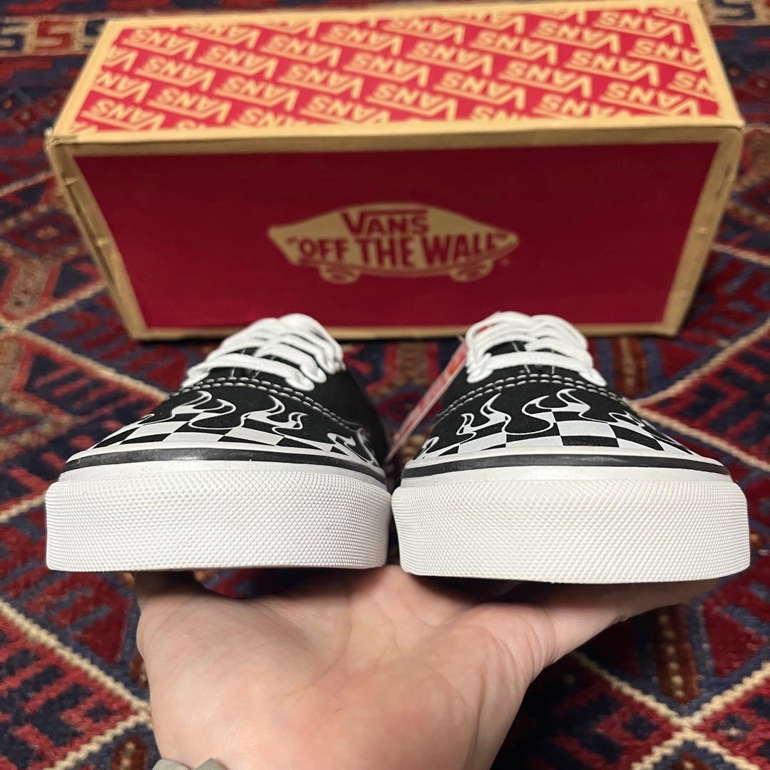 靴 VANS AUTHENTIC CHECKER FLAME BLACK