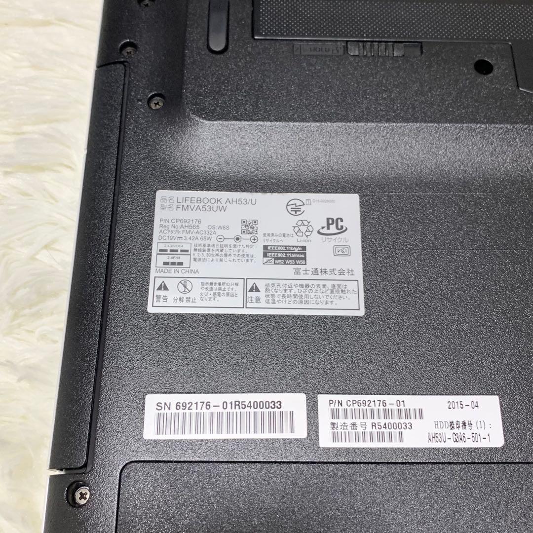 Windowsノート本体 LIFEBOOK AH53/U i7 4722 8GB HDD 1TB