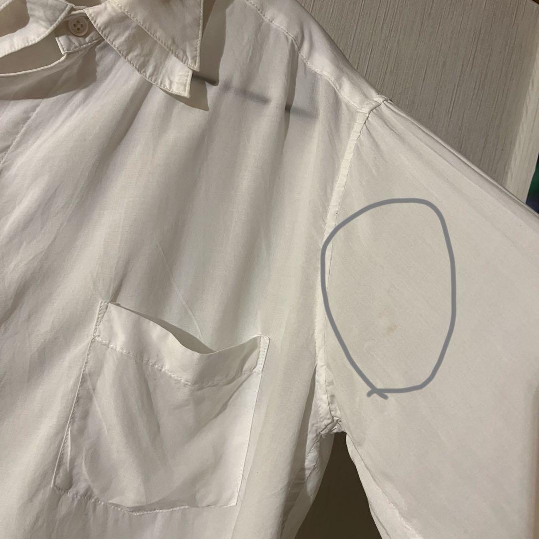 sulvam アシンメトリーダブルカラー長袖シャツ