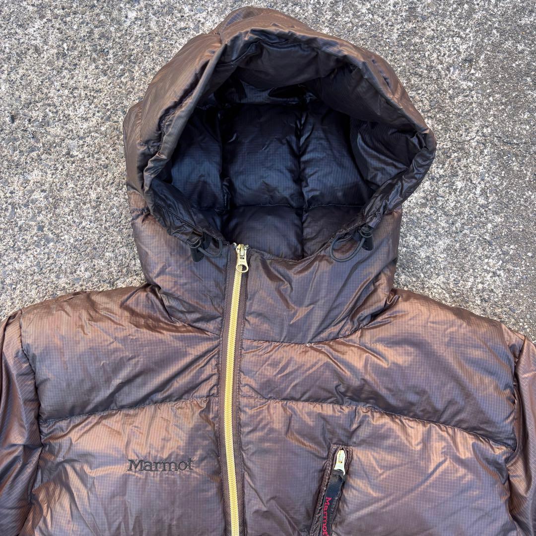 Marmot brown ダウンジャケット ダウンパーカー tech