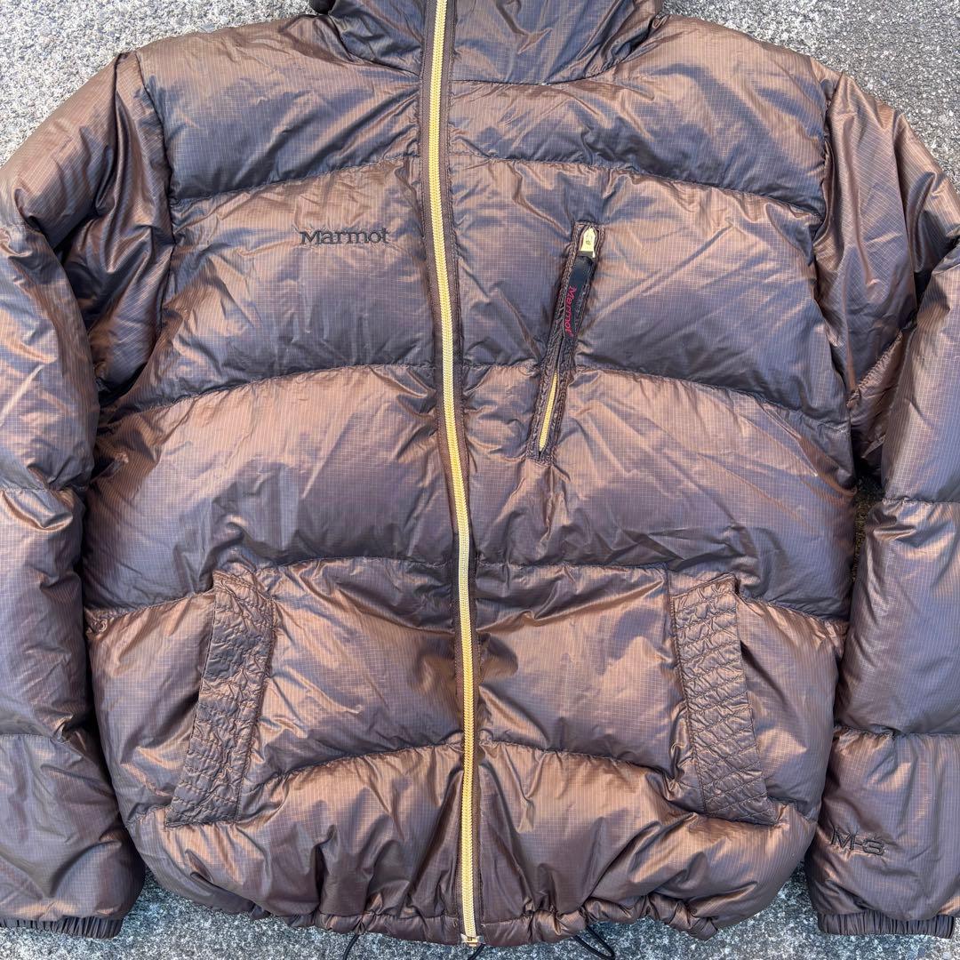 Marmot brown ダウンジャケット ダウンパーカー tech