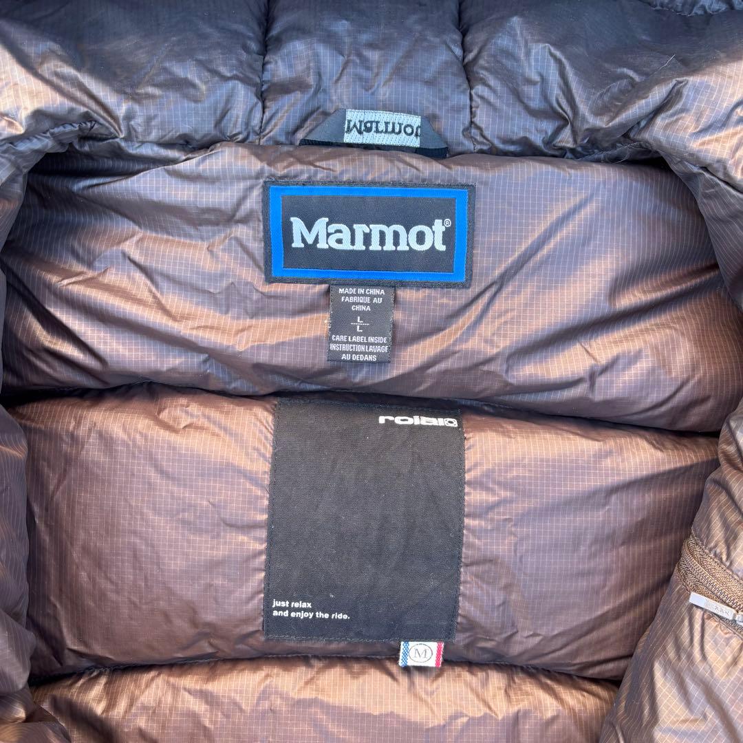 Marmot brown ダウンジャケット ダウンパーカー tech