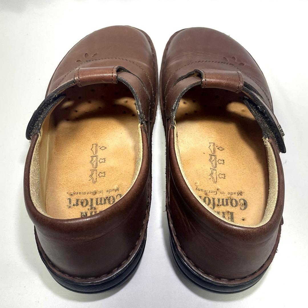 ★フィンコンフォート ナッシュビル Tストラップ レザー ブラウン 23㎝