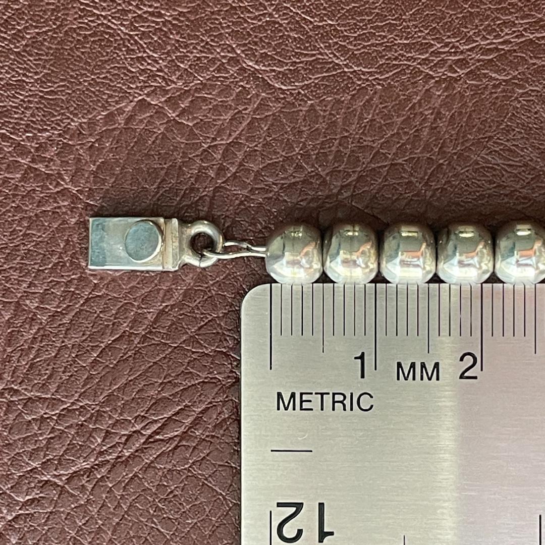 ビンテージシルバー925 ボール ビーズブレスレット メキシコ製 メンズ 希少