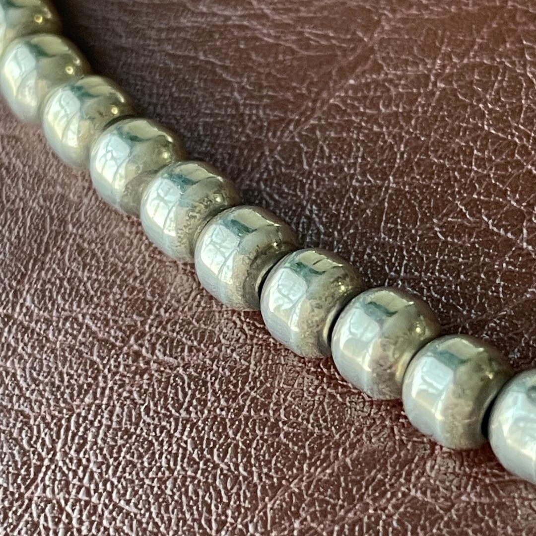 ビンテージシルバー925 ボール ビーズブレスレット メキシコ製 メンズ 希少