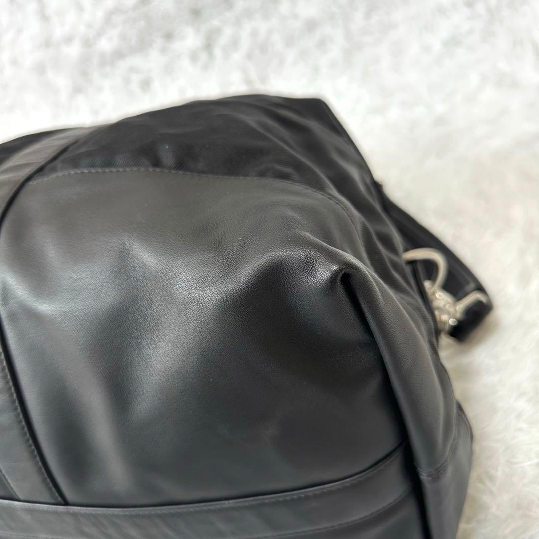 美品✨COACH コーチ ボストンバッグ 5497 レザー ナイロン 斜め掛け