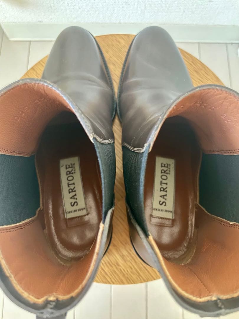 SARTORE サルトル 定番 サイドゴアブーツ　ブラウン