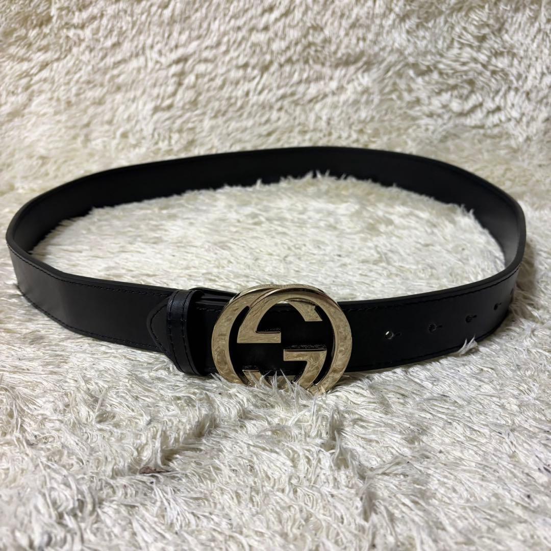 ✨️美品・人気モデル✨GUCCI ベルト インターロッキング GG ゴールド