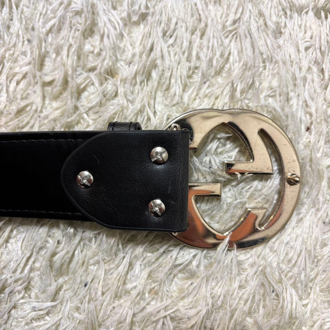 ✨️美品・人気モデル✨GUCCI ベルト インターロッキング GG ゴールド