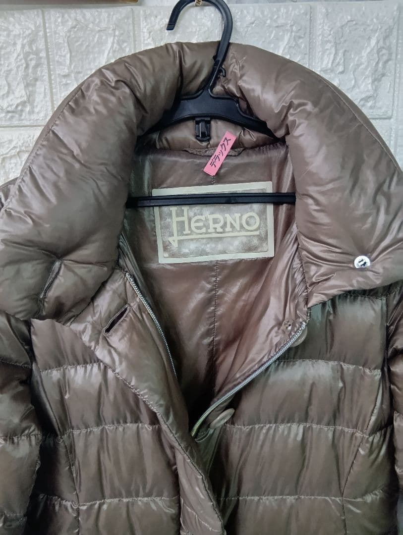 HERNO　ヘルノ　ブラウン ロングダウンジャケット　最高級ダウン