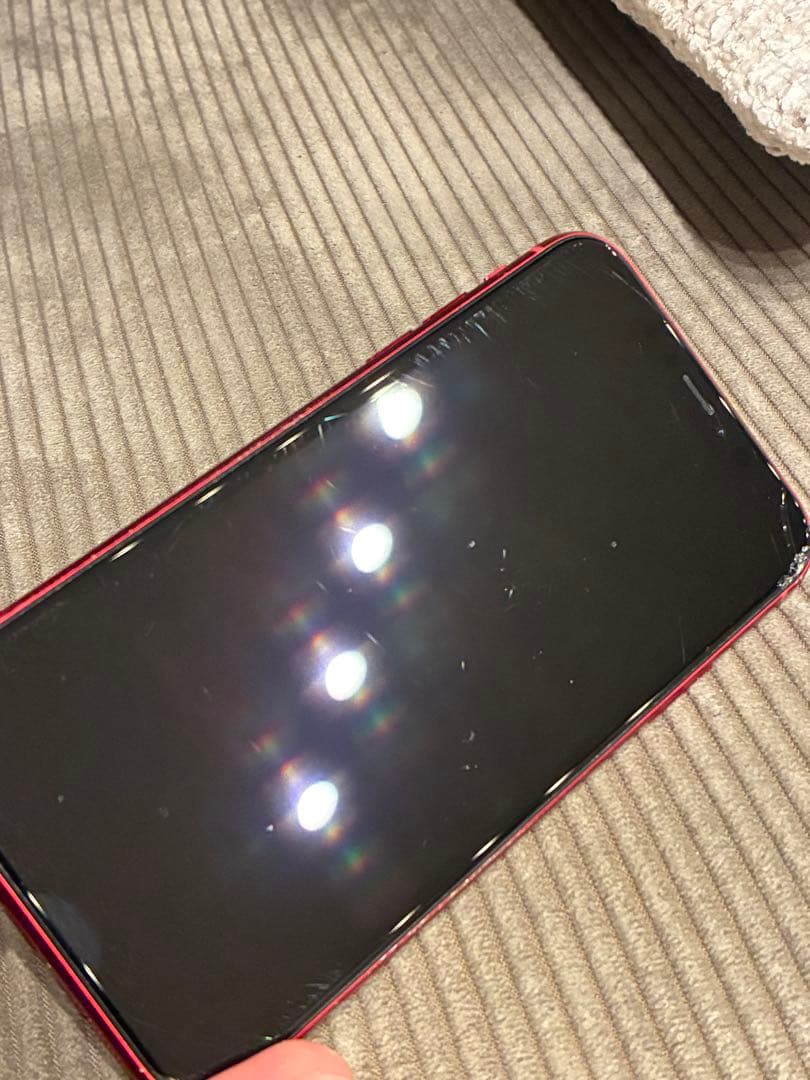 iPhone XR レッド 265GB 画面にひびあり