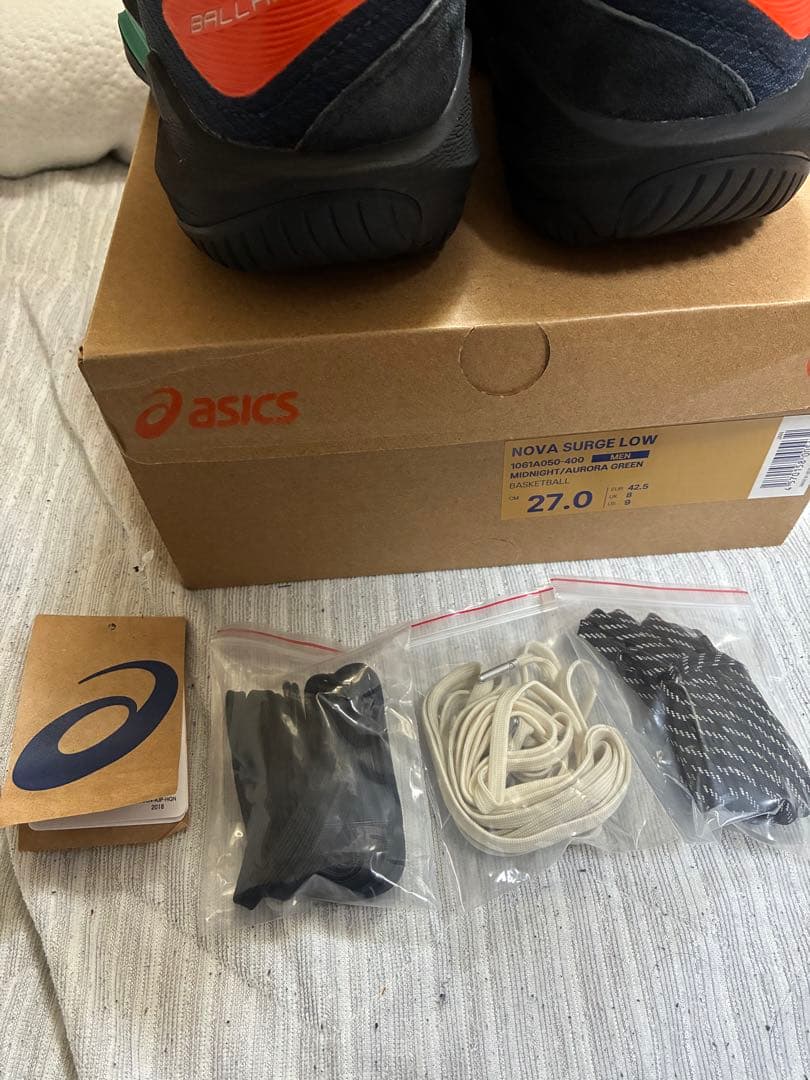 ボーラホリック　アシックス　NOVA SURGE LOW ミッドナイト　27cm