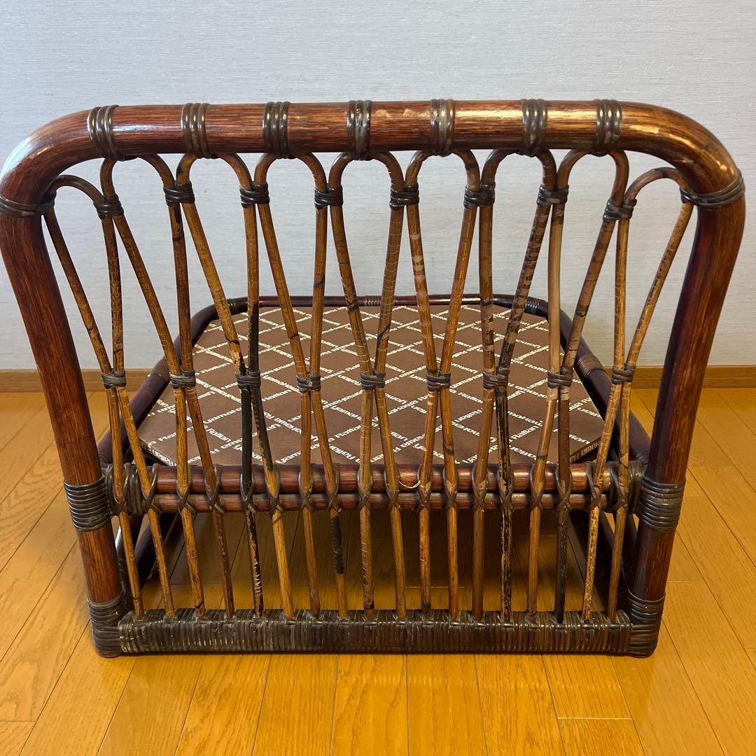 YAMAKAWA ラタン 籐 ヴィンテージ アンティーク ソファ 座椅子 ③