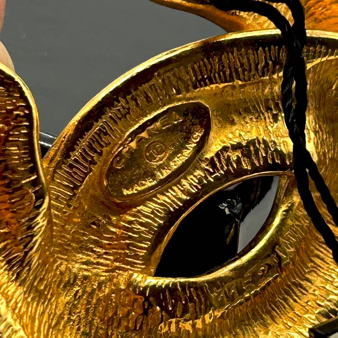 未使用 CHANEL シャネル ヴィンテージ マトラッセ ココマーク ブローチ