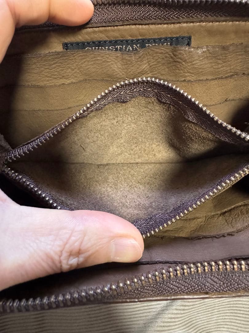 美品！　クロコダイル　ポロサス センター取り　ブラウン　長財布　クリスチャンポー