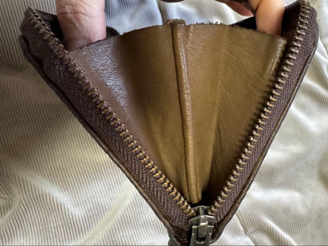 美品！　クロコダイル　ポロサス センター取り　ブラウン　長財布　クリスチャンポー