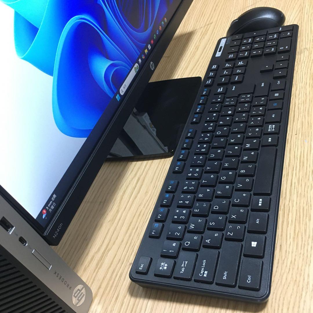 HP Win11 デスクトップ 快速i3 8G 快適SSD 23.8'モニター