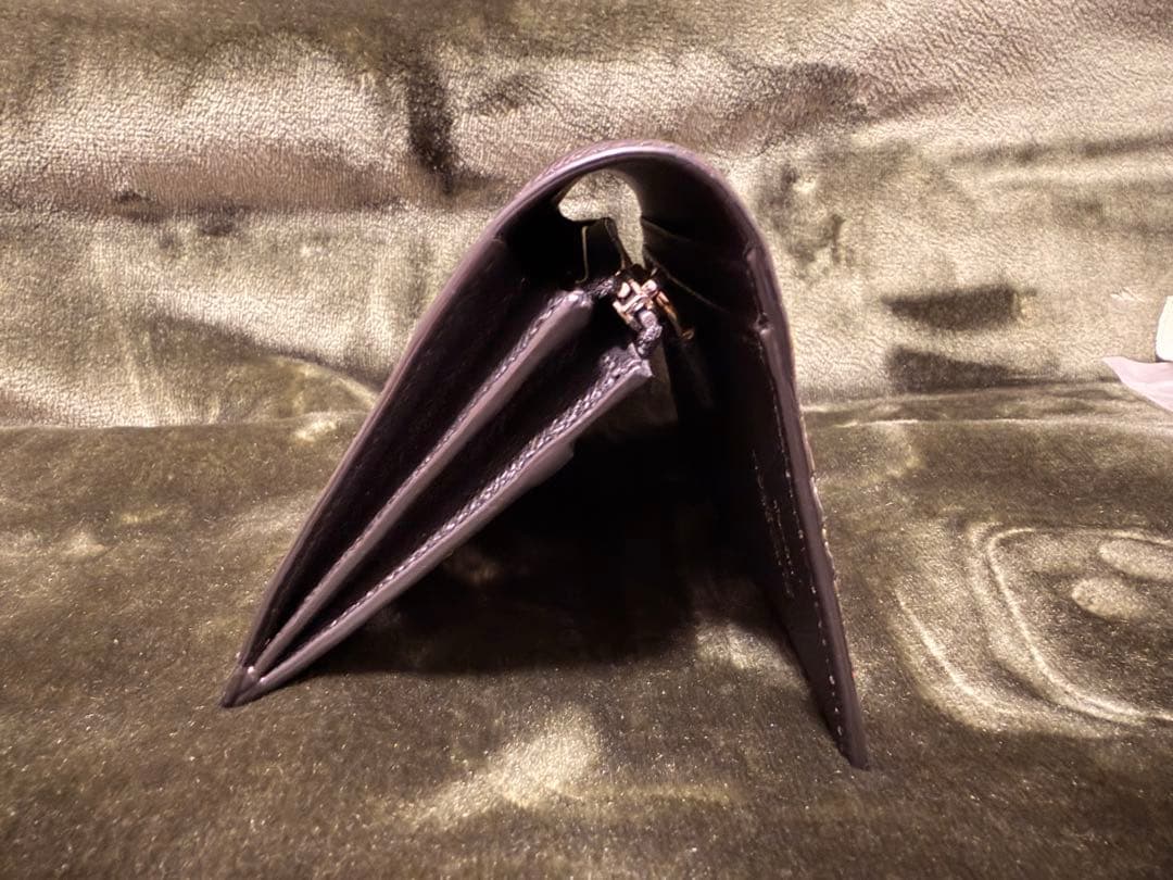 【美品】バーバリー 長財布 チェック柄 キャベンディッシュ ブラック レザー