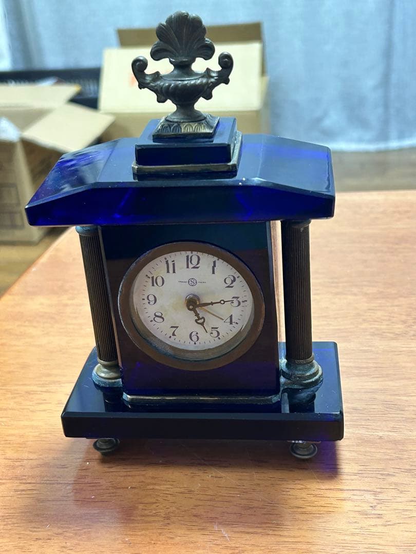 精工舎 硝子宮型アンティーク置時計