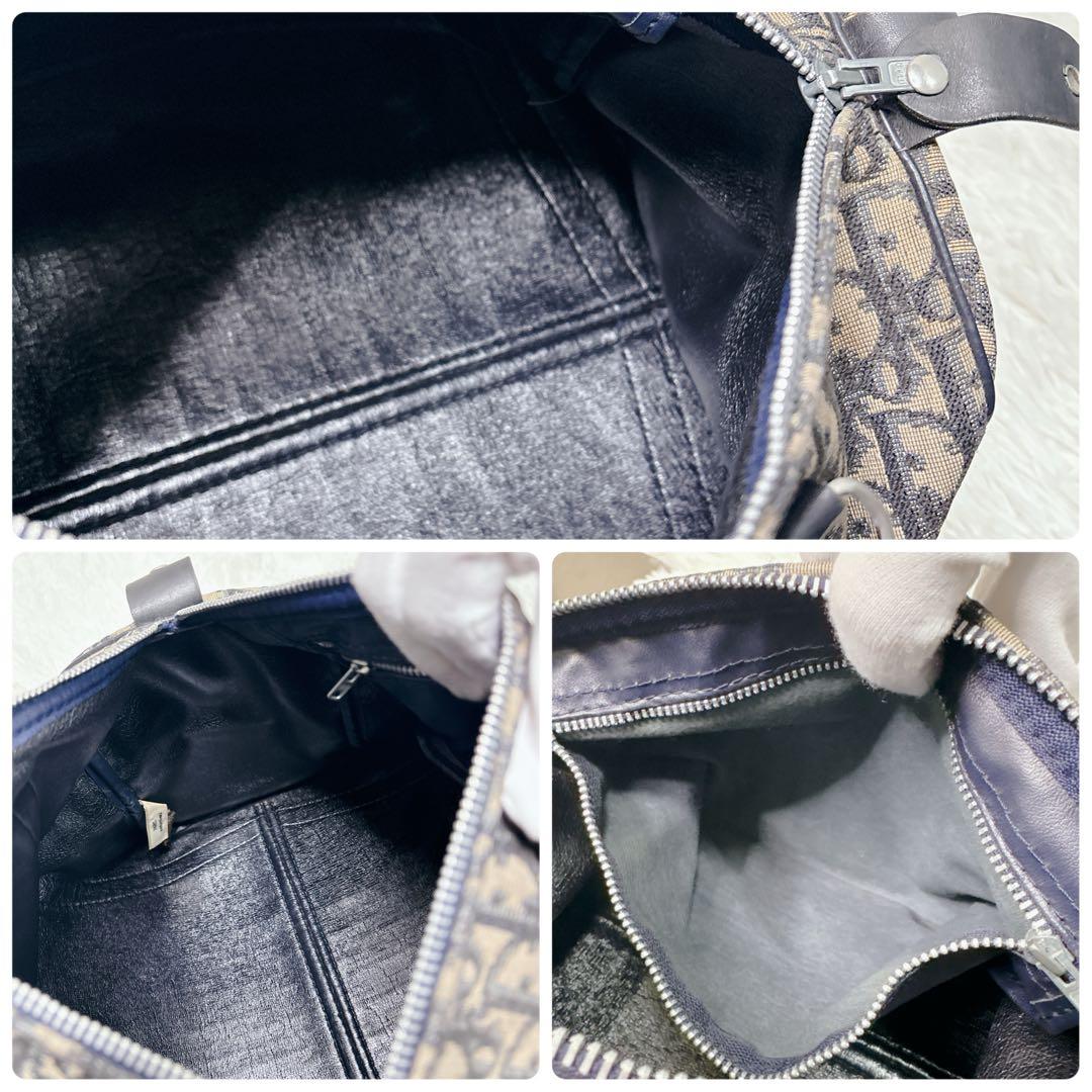 Dior ディオール ミニ ボストンバッグ キャンバス トロッター柄　総柄