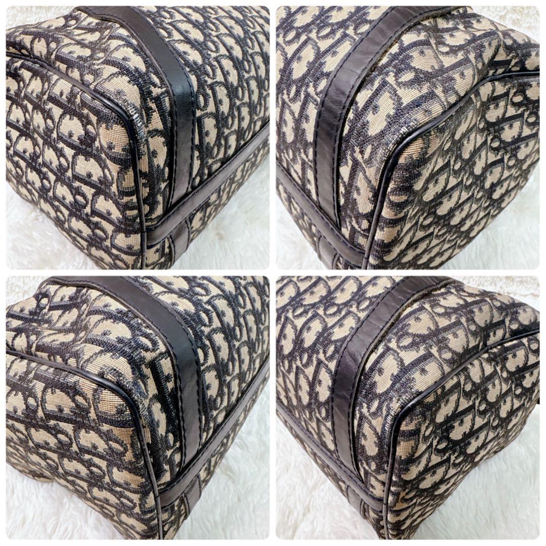 Dior ディオール ミニ ボストンバッグ キャンバス トロッター柄　総柄