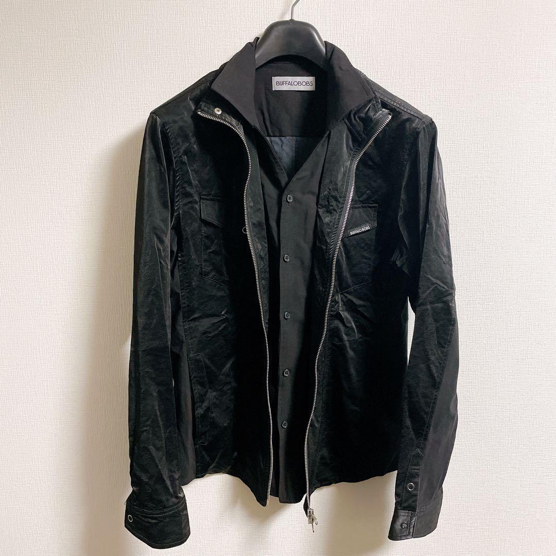 buffalo bobs コーティング　フェイクレザー　 シングル　ライダース