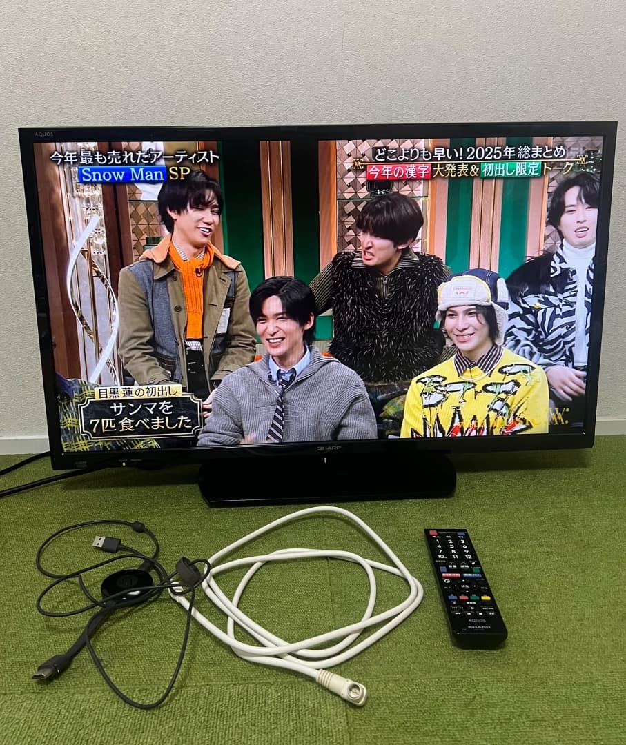 シャープ Chromecast付 テレビ 32V型 Wチューナー
