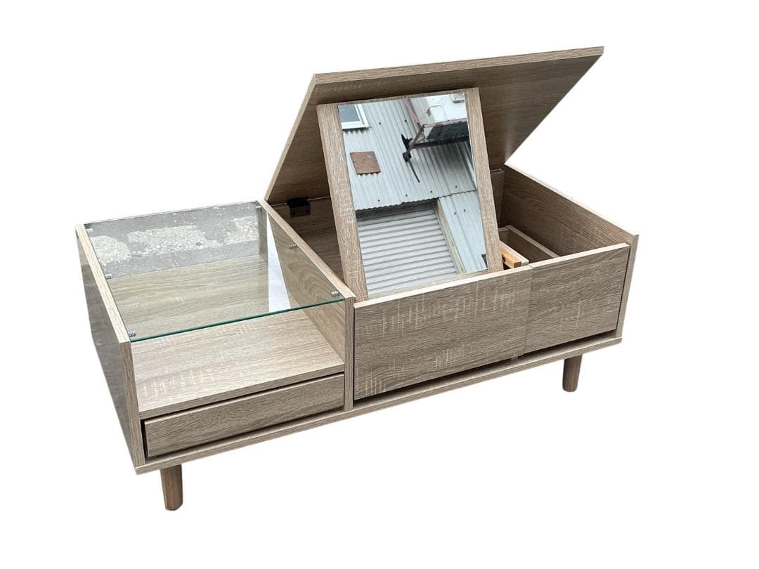 大阪京都限定 美品 LOWYA ロウヤ ドレッサーテーブル ディスプレイ収納付き