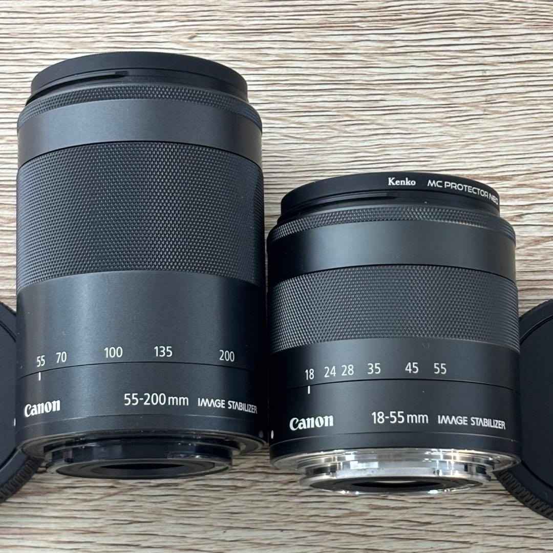 Canon EOS M2 ミラーレスカメラ レンズ×2 18-55mm B10