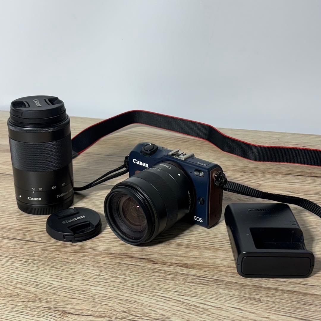 Canon EOS M2 ミラーレスカメラ レンズ×2 18-55mm B10