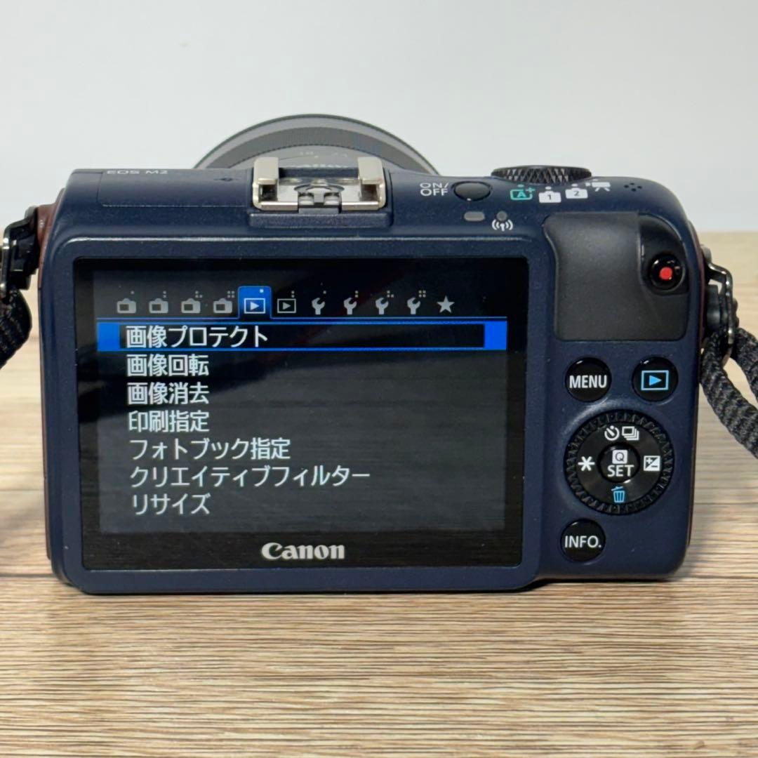 Canon EOS M2 ミラーレスカメラ レンズ×2 18-55mm B10