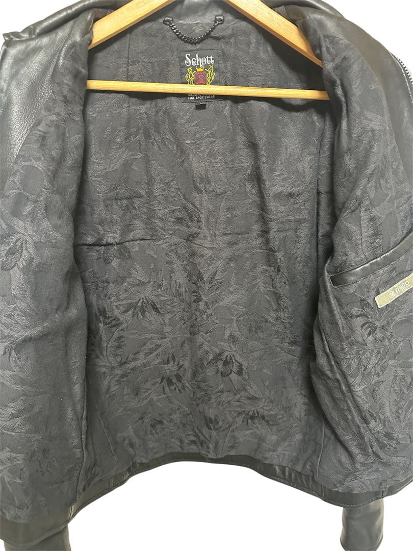 schott nano universe別注　シングルライダースジャケット