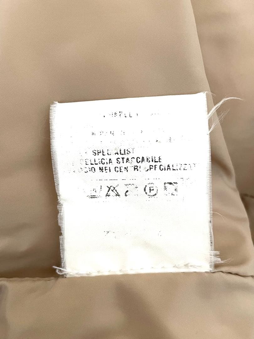 MONCLER モンクレール 茶タグ ファー付きダウンコート ベージュ サイズ1