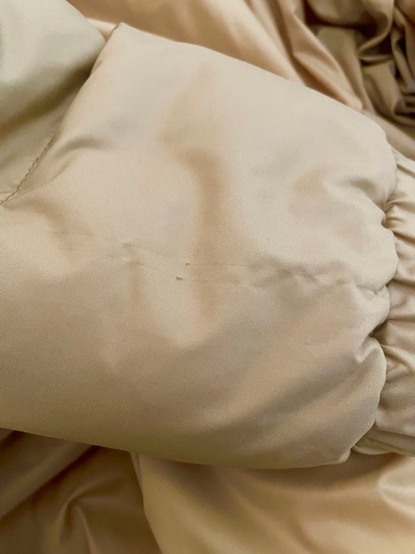 MONCLER モンクレール 茶タグ ファー付きダウンコート ベージュ サイズ1