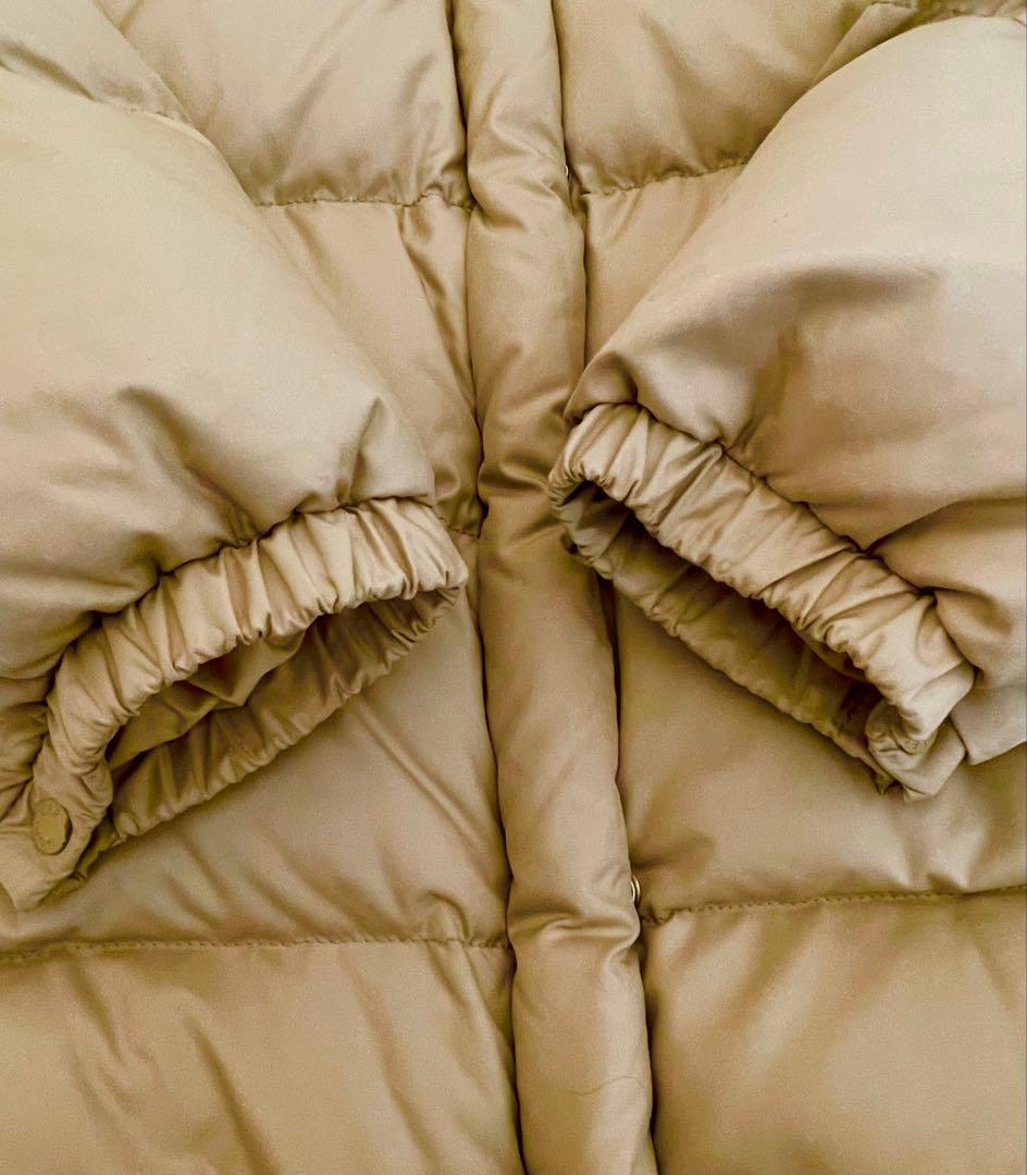 MONCLER モンクレール 茶タグ ファー付きダウンコート ベージュ サイズ1