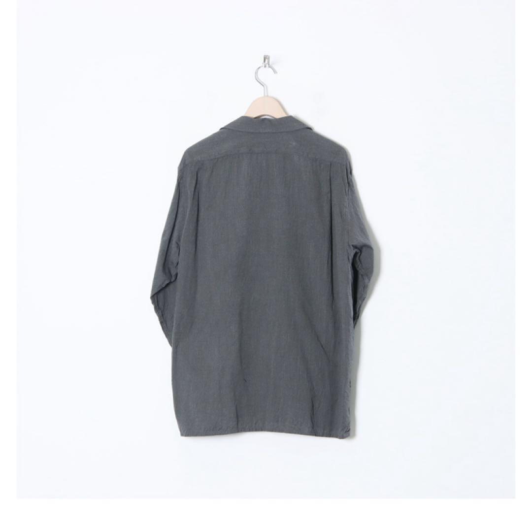 COMOLI ヨリ杢 オープンカラーシャツ