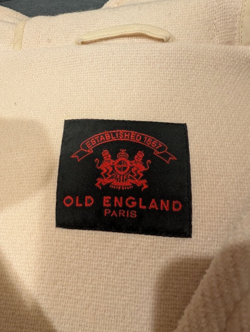 美品　オールドイングランド製　ダッフルコート　クリーム　32