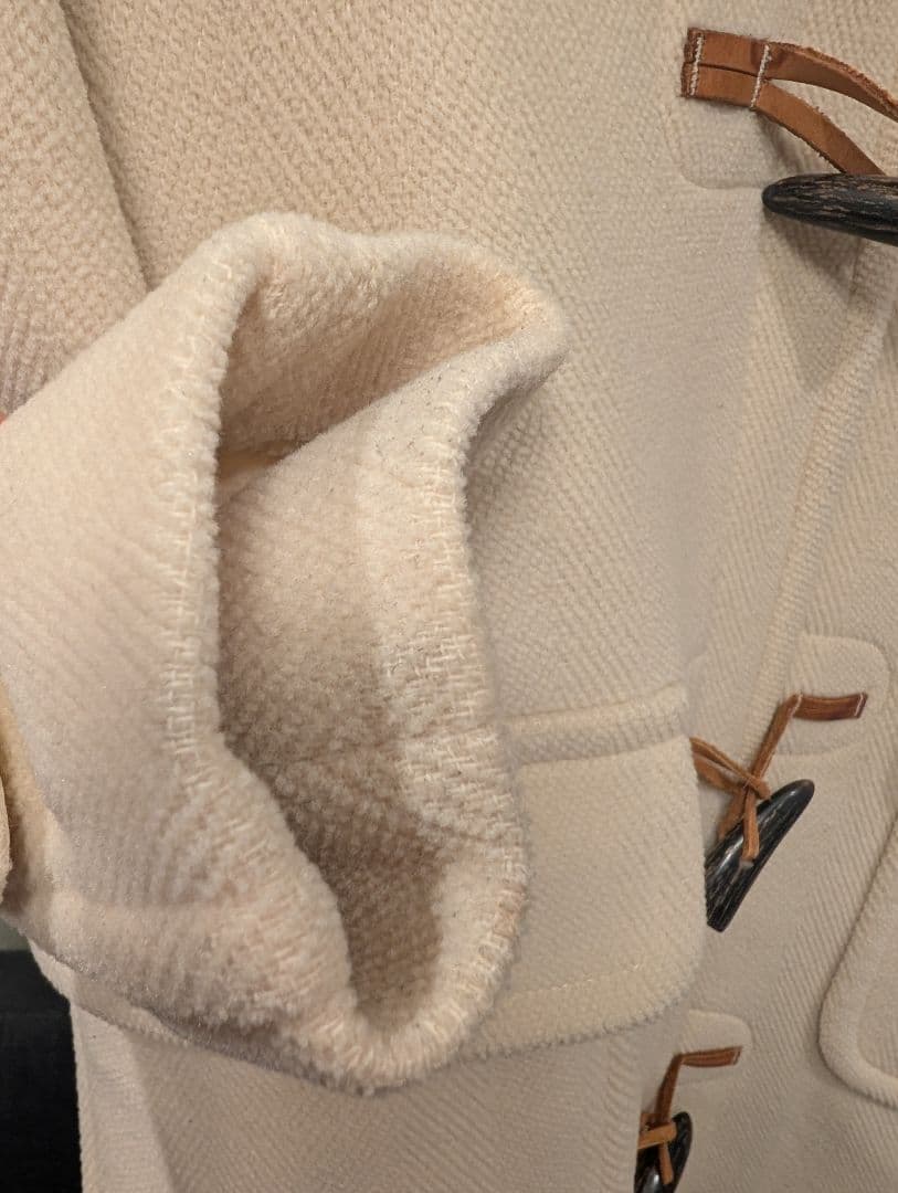 美品　オールドイングランド製　ダッフルコート　クリーム　32