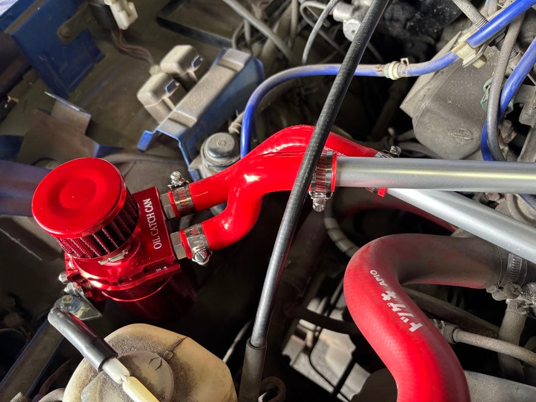 【しん/オーダー】ポン付！ジムニーJA11オイルキャッチタンク超希少レッド！