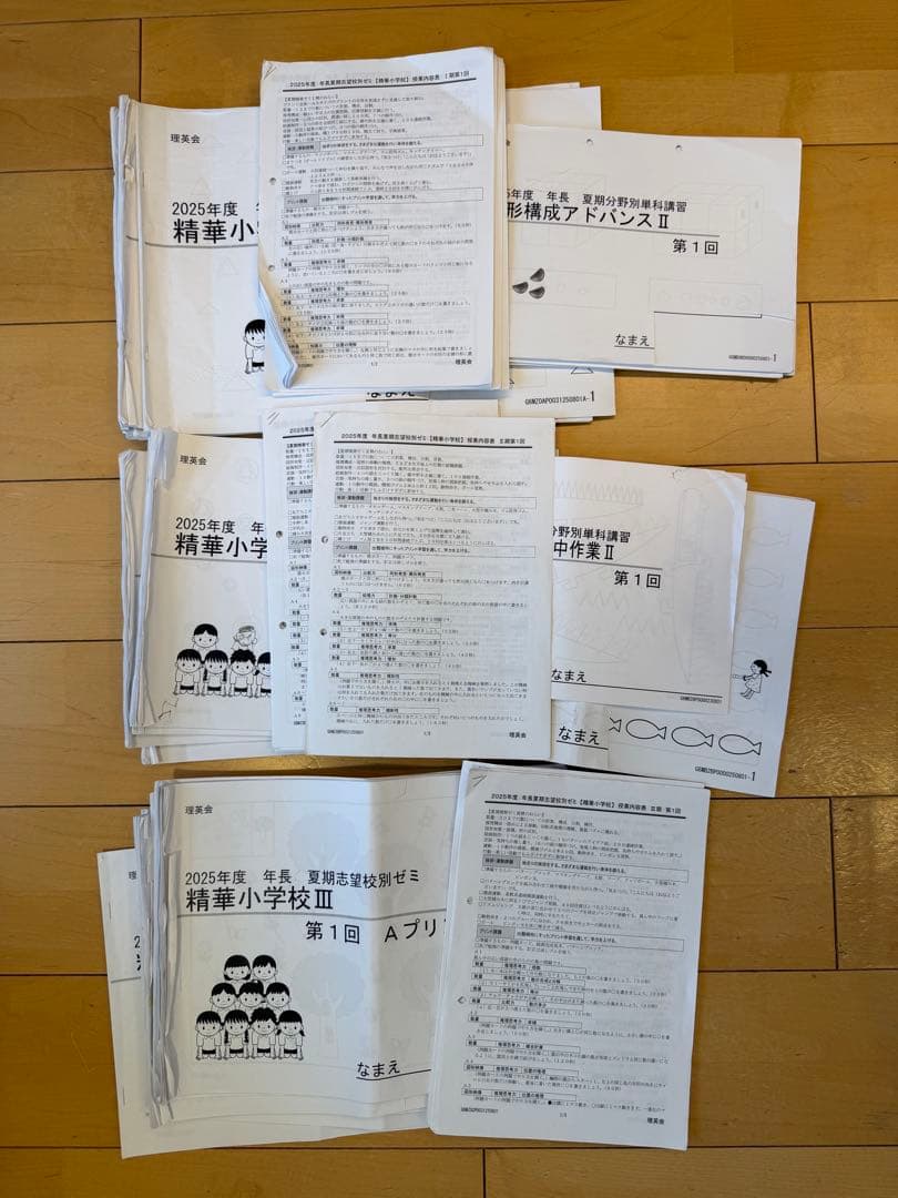 （イチゴラバー）精華ゼミ年長7月、夏期講習、秋季講習