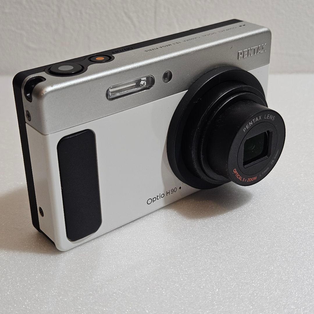 PENTAX Optio H90 ホワイト 動作確認済 液晶難あり