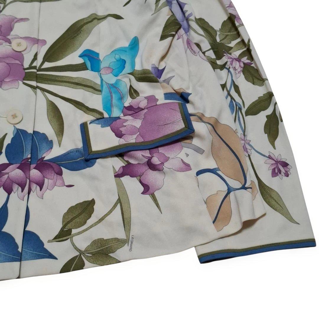 レオナール　ジャケット　花柄　LL　難あり　タグ付き