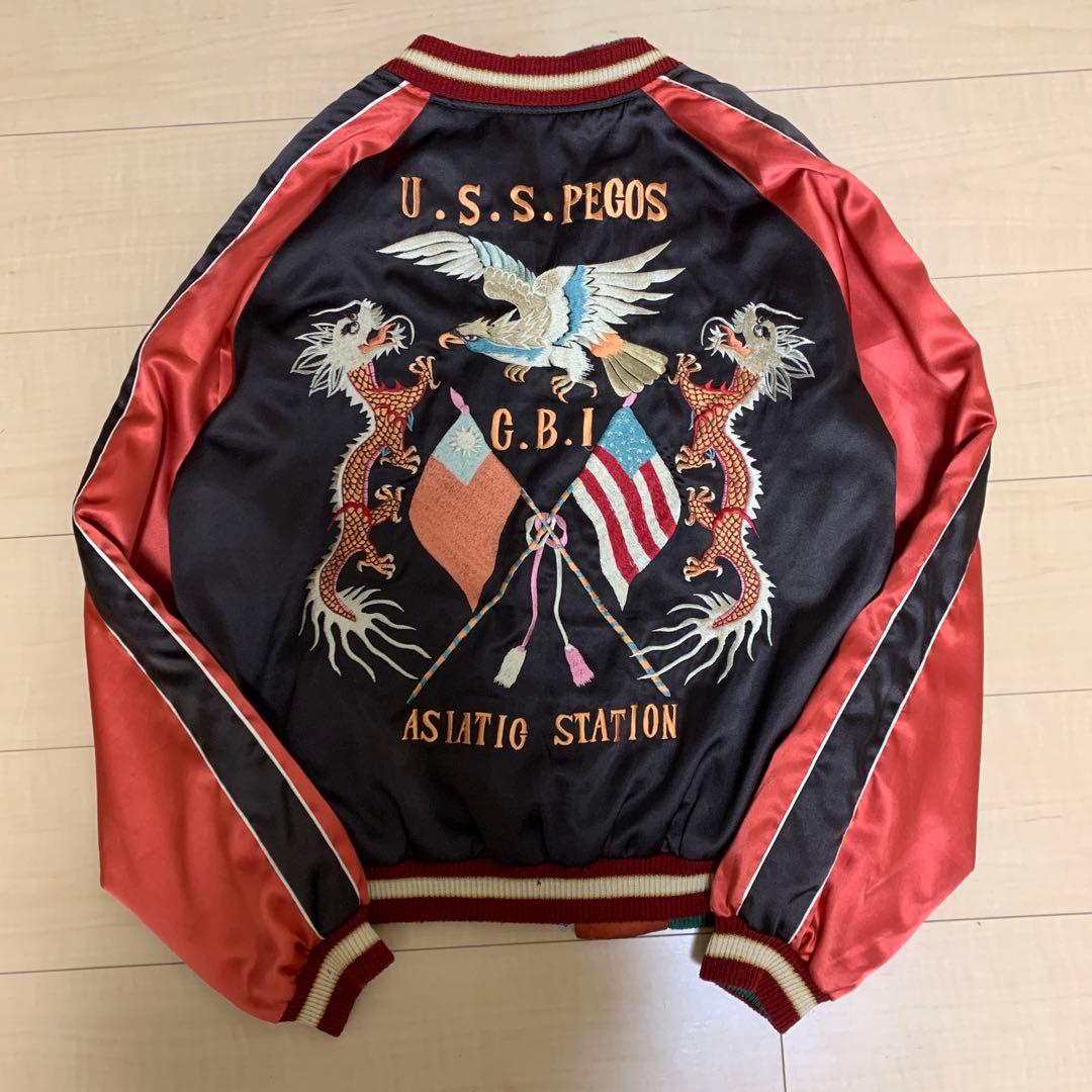 【希少】TAILOR 東洋リバーシブル刺繍スカジャン サイズL 【着画あり】