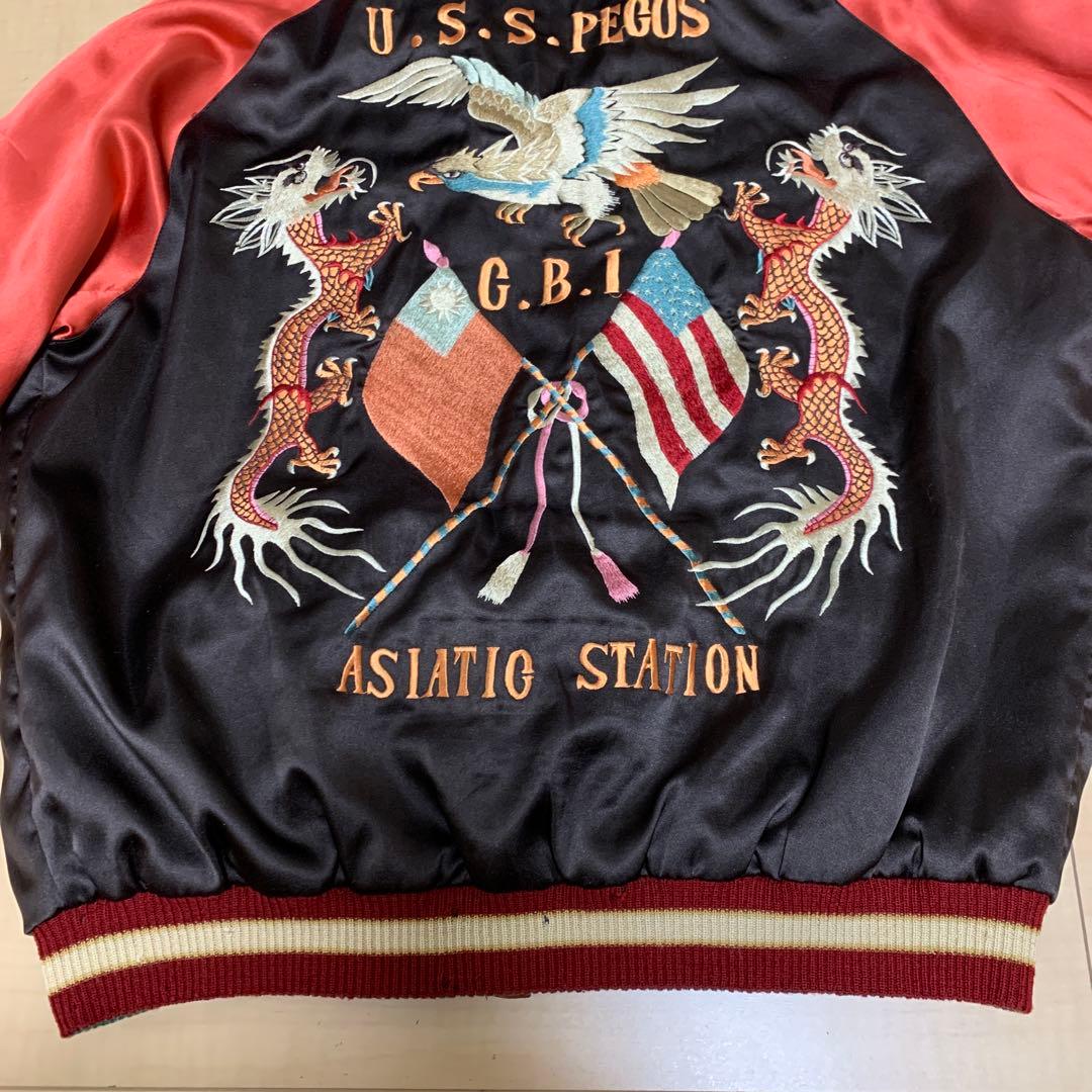 【希少】TAILOR 東洋リバーシブル刺繍スカジャン サイズL 【着画あり】