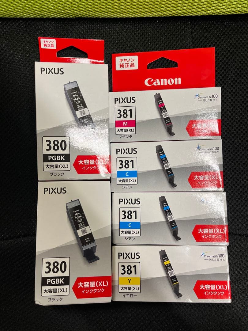 Canon 純正インク bci-380xl.bci-381xl ６個セット
