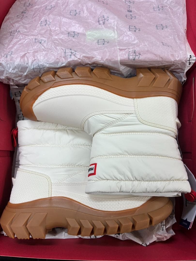 新品 超人気 HUNTER スノーブーツ ショート (24cm) 防水防寒