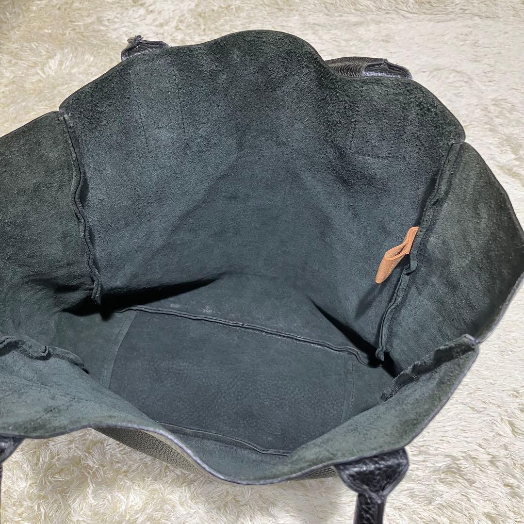 【美品】 ILBISONTE イルビゾンテ トートバッグ レザー ブラック