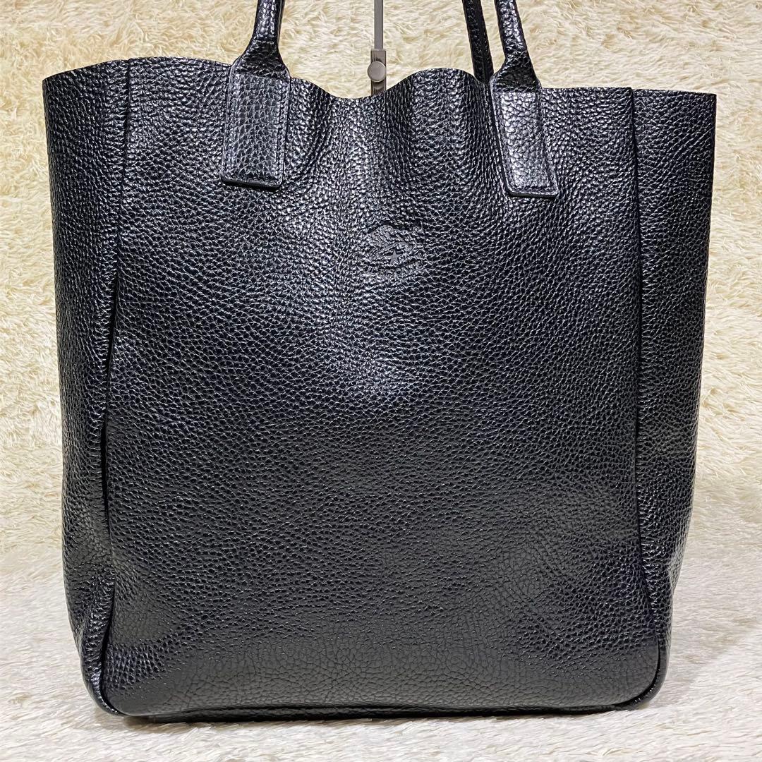 【美品】 ILBISONTE イルビゾンテ トートバッグ レザー ブラック