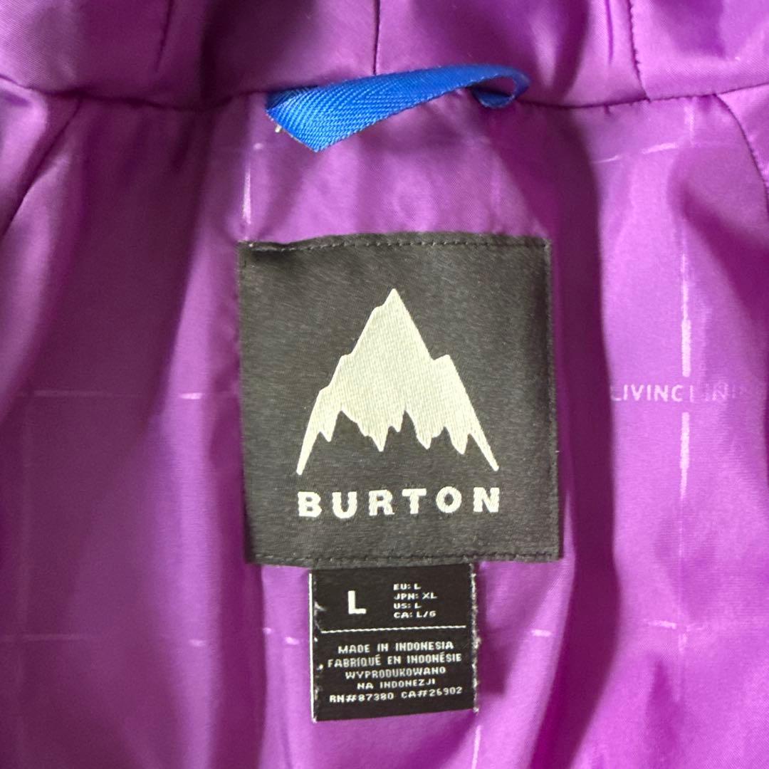 BURTON スノーボードウェア Lサイズ 紫/白